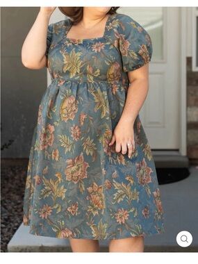 Polagram Floral bubble sleeve dress